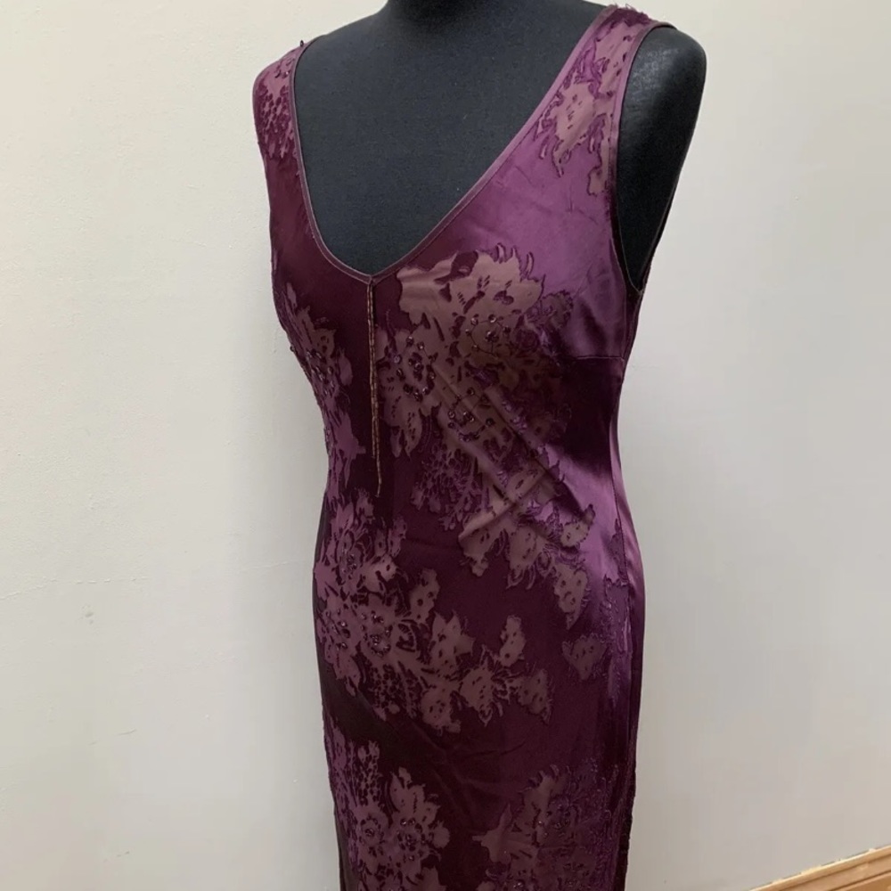 90s y2k maxi slip dress bias cut fits 10 12 - Picture 3 of 12